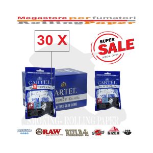 Φιλτράκια Cartel Slim 6 × 22 mm – 30 σακουλάκια των 100 φίλτρων