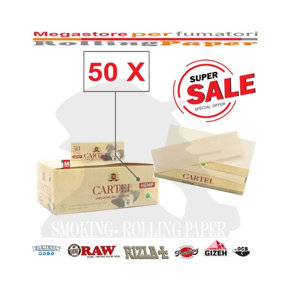 master-109 Χαρτάκια στριφτού Cartel Organic Regular – συσκευασία με 50 πακετάκια