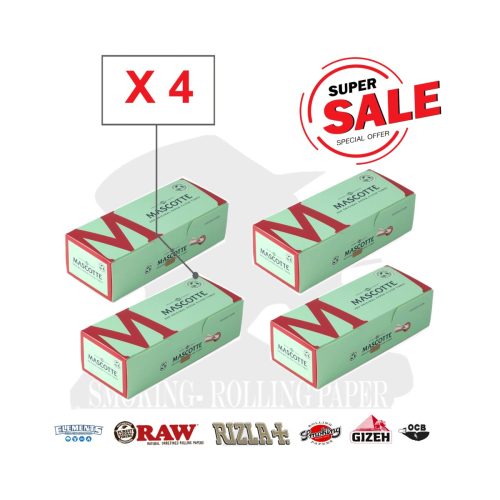 master-119 Άδεια τσιγάρα για γέμισμα Mascotte Regular 8 mm – 4 κουτιά των 200 τεμαχίων