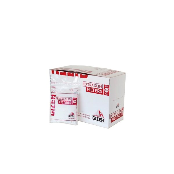 Φιλτράκια τσιγάρου Gizeh Extra Slim 5,3 mm από λείο αφρώδες υλικό – 150 φίλτρα