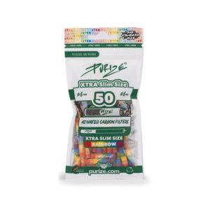 Φιλτράκια ενεργού άνθρακα Purize Rainbow Extra Slim 6 mm – 50 φίλτρα