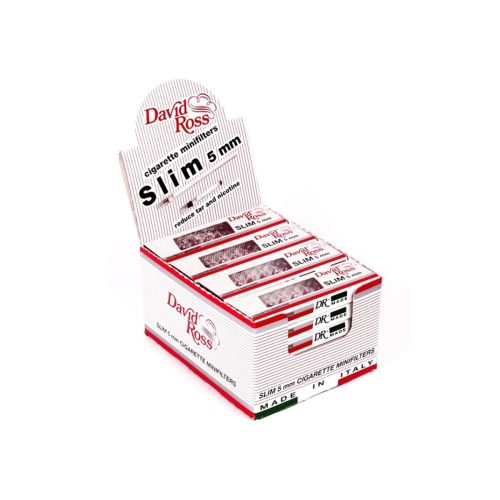 Επιστόμια τσιγάρου David & Ross Slim 5 mm επαναχρησιμοποιούμενα – 24 καρτέλες blister των 10 τεμαχίων