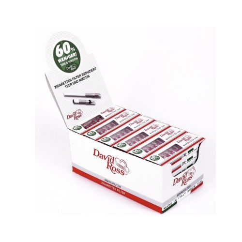 Επιστόμια τσιγάρου David & Ross Slim 8 mm επαναχρησιμοποιούμενα – 36 καρτέλες blister των 10 τεμαχίων