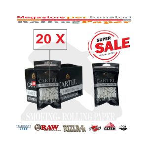 Φιλτράκια Cartel Regular 8 × 22 mm – 20 σακουλάκια των 100 φίλτρων