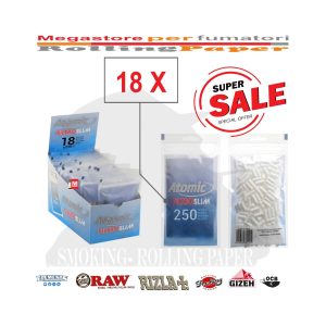 Φιλτράκια τσιγάρου Atomic Slim 6 mm – 18 σακουλάκια των 250 φίλτρων