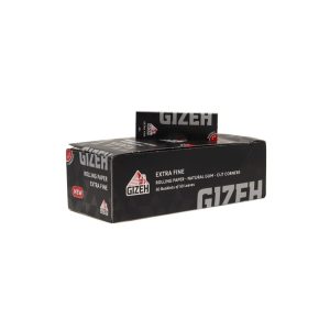 Χαρτάκια στριφτού Gizeh Extra Fine Black Regular – συσκευασία με 50 πακετάκια