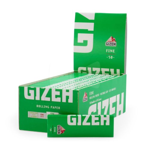 master-190 Χαρτάκια στριφτού Gizeh Fine Green Extra Slim – συσκευασία με 50 πακετάκια
