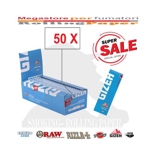 master-191 Χαρτάκια στριφτού Gizeh Special Extra Fine Blue Regular – συσκευασία με 50 πακετάκια