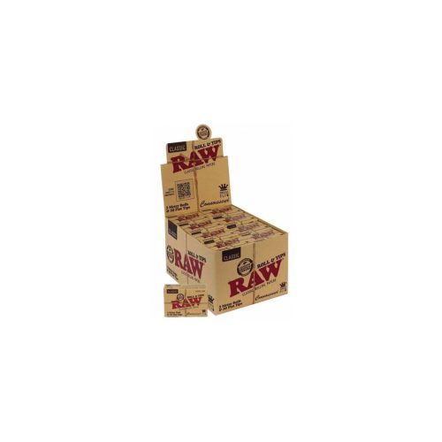 master-249 Χαρτάκια στριφτού RAW Classic Connoisseur Rolls King Size 5 m con 50 φίλτρα – 24 ρολά
