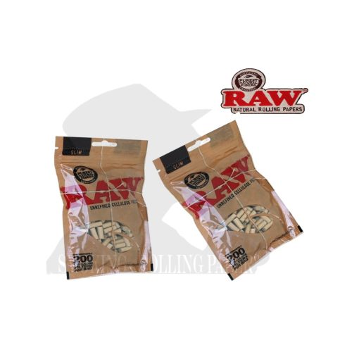 master-256 Φιλτράκια RAW Slim 6 mm από καθαρή κυτταρίνη – 10 σακουλάκια των 200 φίλτρων