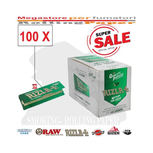 master-279 Χαρτάκια στριφτού Rizla Green Regular – συσκευασία με 100 πακετάκια