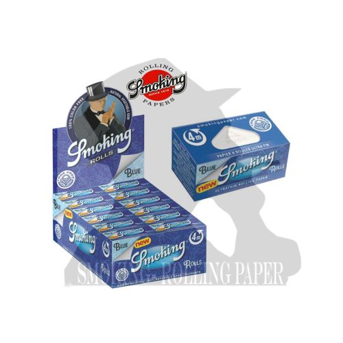 master-316 Χαρτάκια στριφτού σε ρολό Smoking Blue Rolls King Size Slim – 24 ρολά