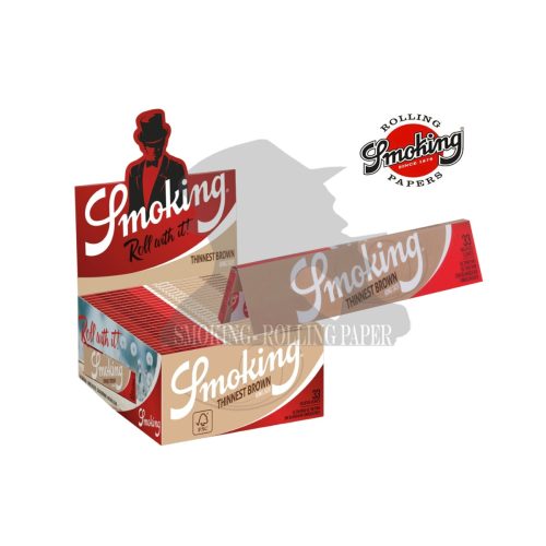 master-321 Χαρτάκια στριφτού Smoking Thinnest Brown King Size Slim – συσκευασία με 50 πακετάκια