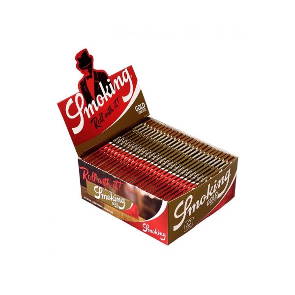master-323 Χαρτάκια στριφτού Smoking Gold King Size Slim – συσκευασία με 50 πακετάκια