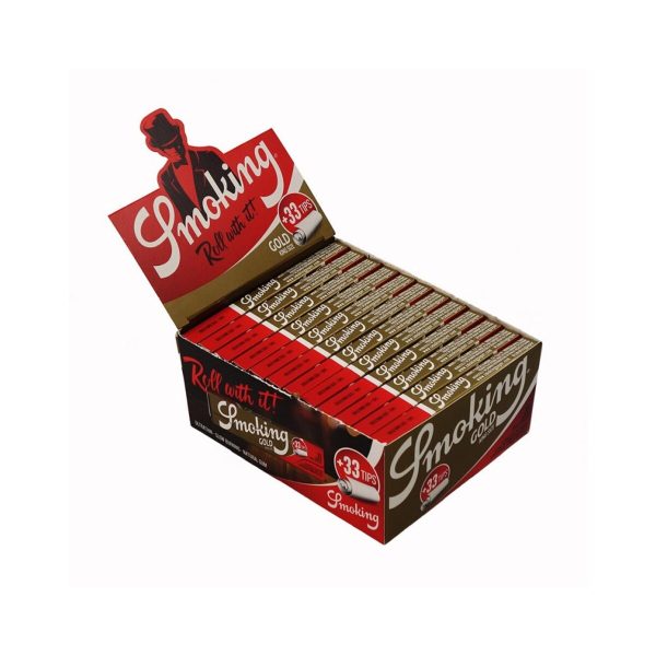 master-324 Χαρτάκια στριφτού Smoking Gold King Size Slim με φίλτρα – συσκευασία με 24 πακετάκια