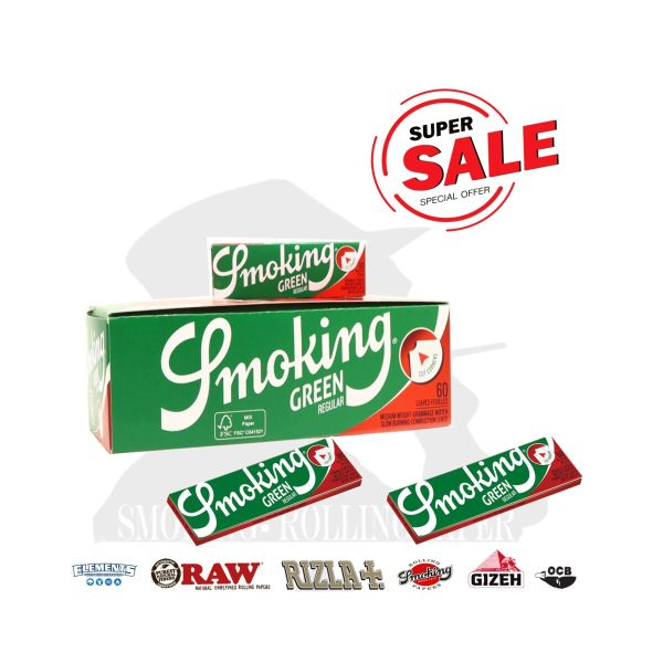 master-327 Χαρτάκια στριφτού Smoking Green Regular – συσκευασία με 50 πακετάκια