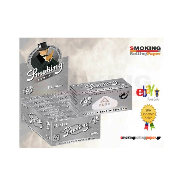 master-333 Χαρτάκια στριφτού σε ρολό Smoking Master Rolls Ultra Slim 4 m – 24 ρολά