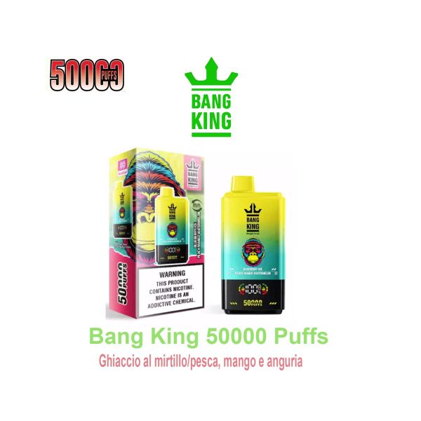 master-362 Bang King 50K 2-in-1 – 50.000 τζούρες – Blueberry Ice / Ροδάκινο Μάνγκο Καρπούζι
