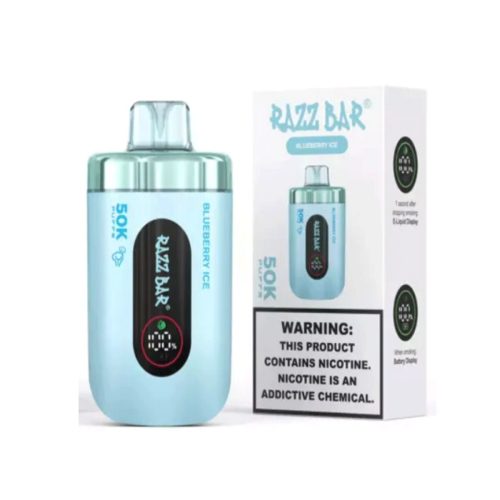 Razz Bar 50K – 50.000 τζούρες – Blueberry Ice / Παγωμένο μύρτιλο