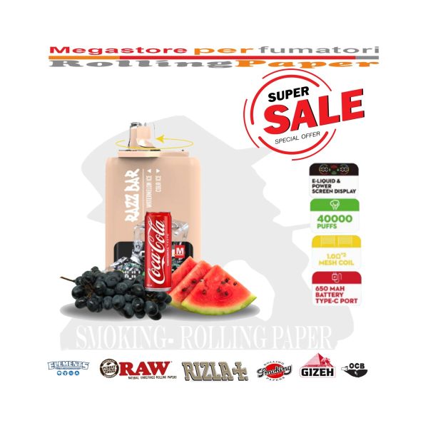 master-376 Razz Bar 40K – 40.000 τζούρες – Ice / Cola