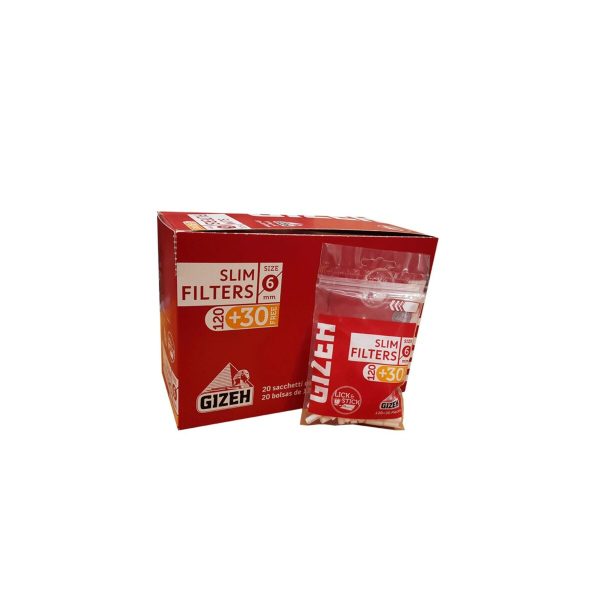 master-38 Φιλτράκια Gizeh Slim 6 mm 120+30 – συσκευασία με 150 φίλτρα