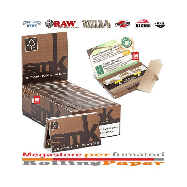 master-396 Χαρτάκια στριφτού Smoking Brown White Regular – συσκευασία με 25 πακετάκια