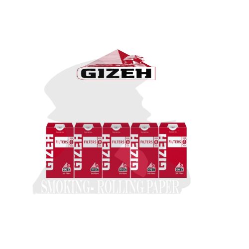 master-40 Φιλτράκια Gizeh Red Regular 8 mm με δοσομετρητή – 10 θήκες των 100 φίλτρων