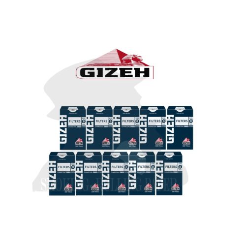 master-41 Φιλτράκια ενεργού άνθρακα Gizeh Blue Regular 8 mm – 10 θήκες των 100 φίλτρων