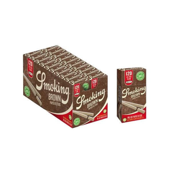 master-72 Φιλτράκια Smoking Brown Ultra Slim 5,7 mm βιοδιασπώμενα – 20 κουτιά των 120 φίλτρων