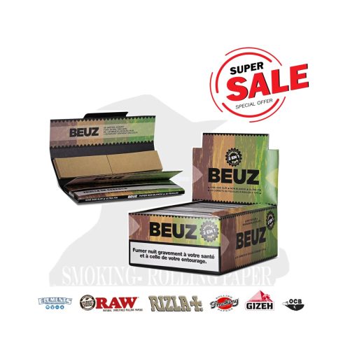 Χαρτάκια στριφτού BEUZ Brown King Size με φίλτρα – συσκευασία με 24 πακετάκια