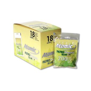 Φιλτράκια Atomic Organic Slim 6 mm βιοδιασπώμενα – 200 φίλτρα
