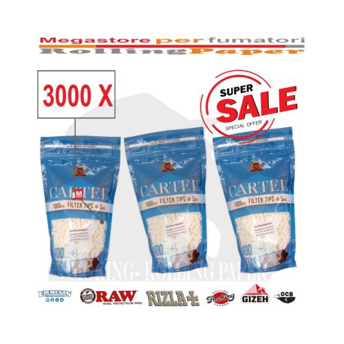master-96 Φιλτράκια Cartel Slim 6 mm – 3.000 φίλτρα